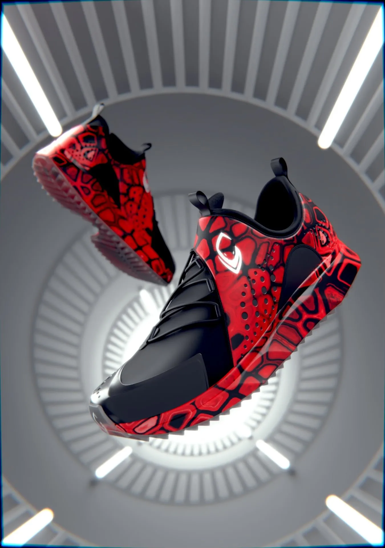 Futuristic Training Shoe 3D Render Animation