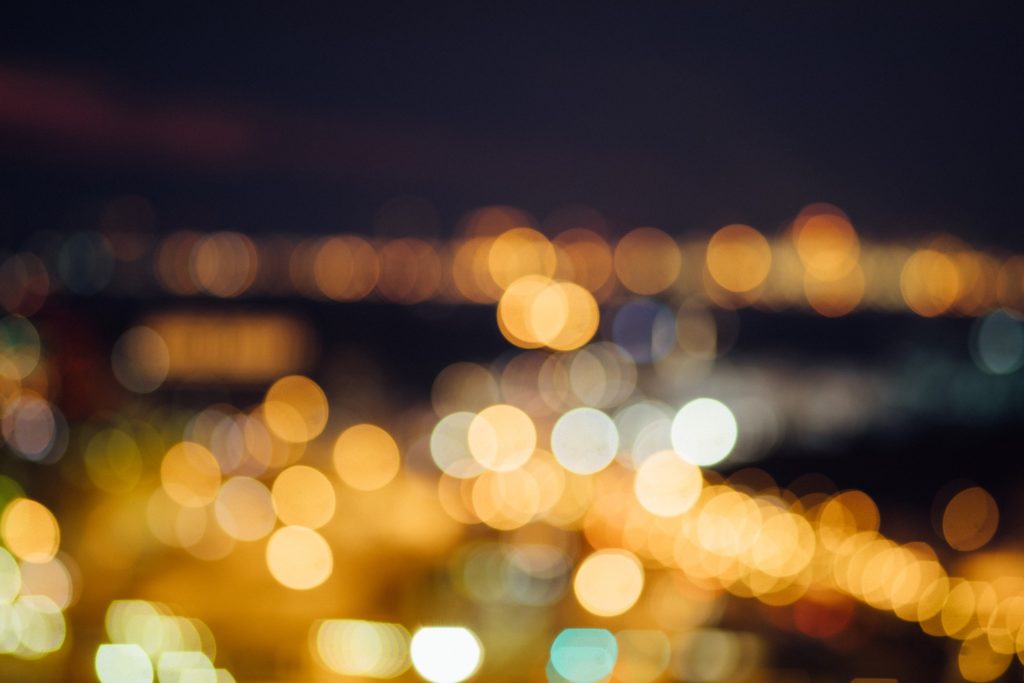 overlay image blurred city lights