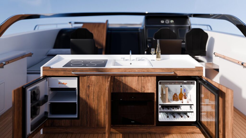 Kenyon Cooktops in a 3D Boat Scene - Still image renderings