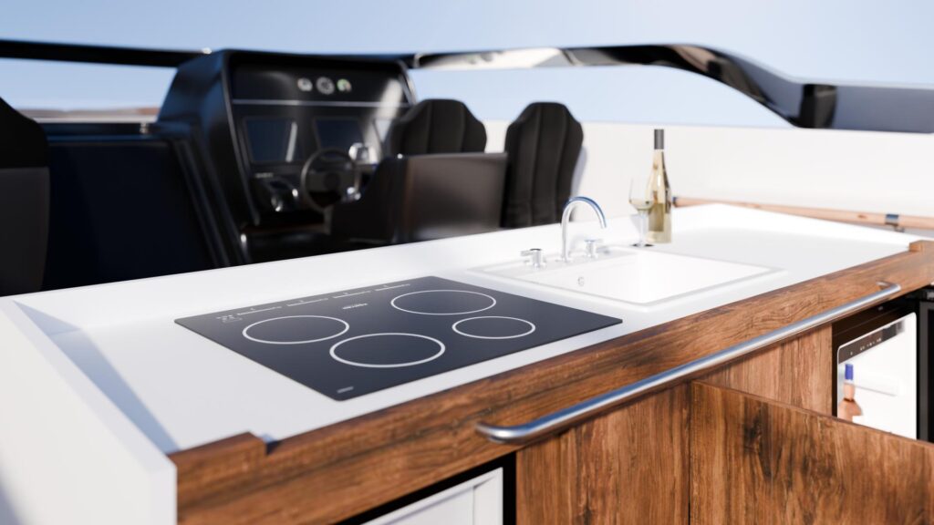 Kenyon Cooktops in a 3D Boat Scene - Still image renderings