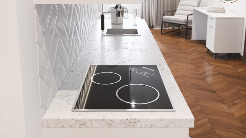 3D Still Render of a Cooktop in Hotel Scene - Kenyon