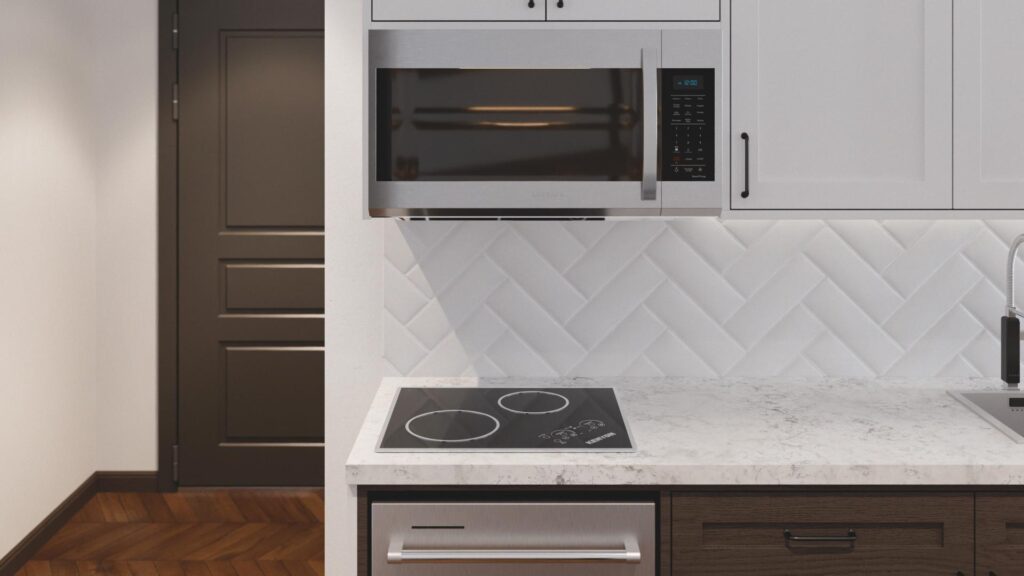 3D Still Render of a Cooktop in Hotel Scene - Kenyon