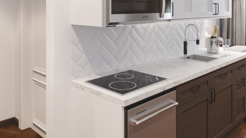 3D Still Render of a Cooktop in Hotel Scene - Kenyon