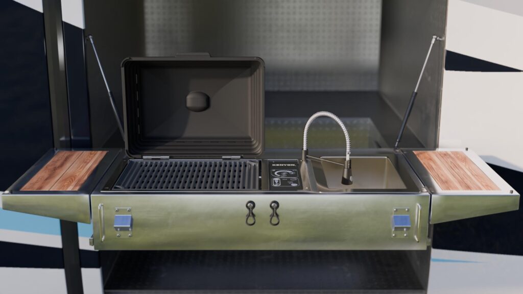 Cooktop Kitchen in a RV 3D Product Renders