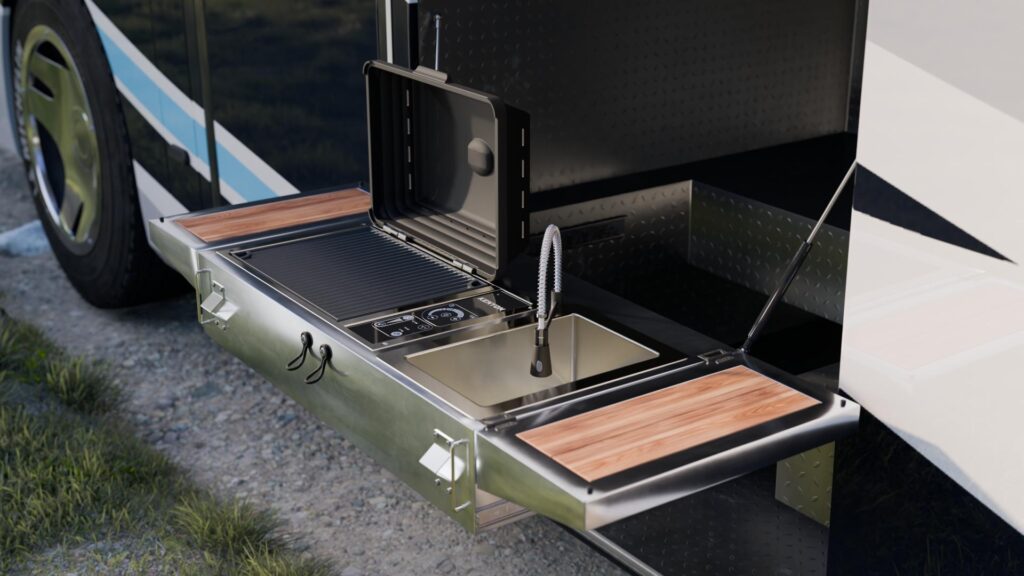 Cooktop Kitchen in a RV 3D Product Renders